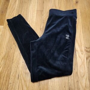Juicy Couture Skinny Fit Velvet Track Pant‎ Rhinestone Embroidered S